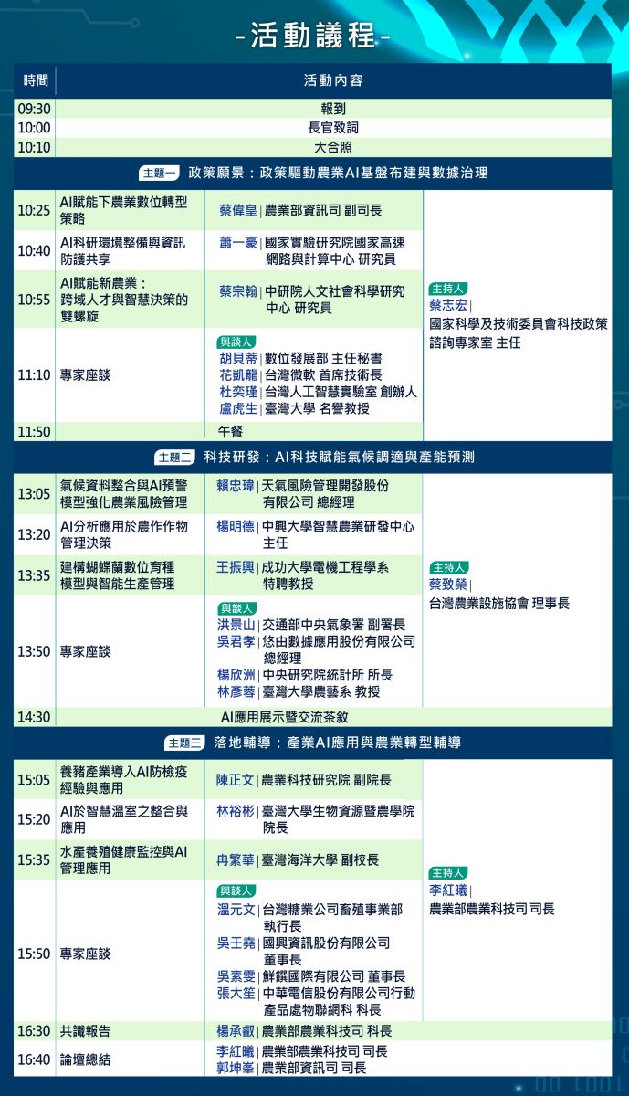 【農業AI賦能前瞻論壇】 8/26 邀請您一同參與，掌握農業AI技術最新應用-1