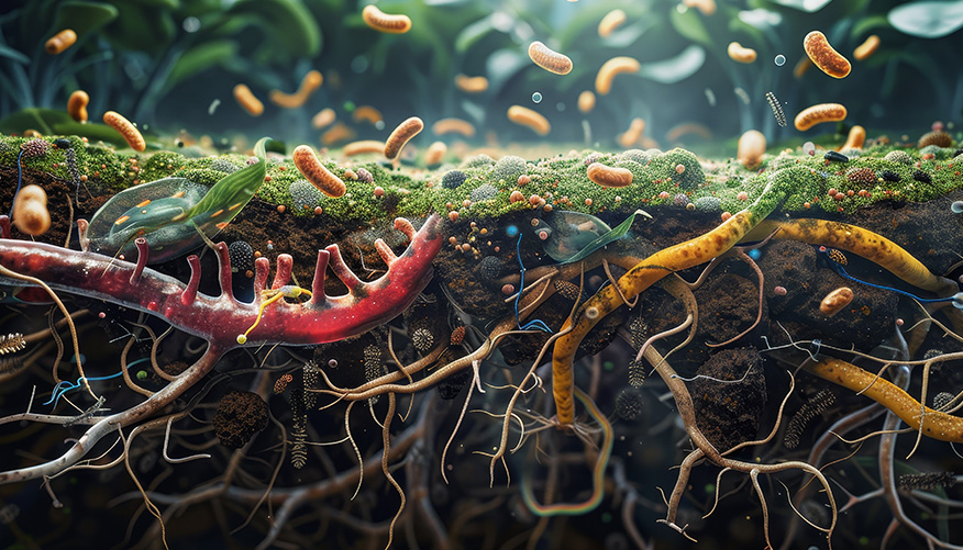 利用有益微生物建構土壤碳匯與減少化肥